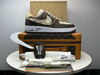LV x NK Air Force 1 Low 'Monogram Brown Damier Azur'