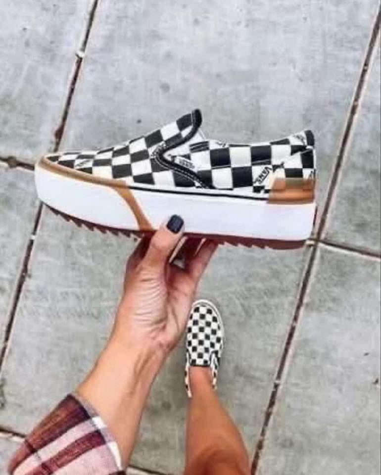 Checkered Platforms Shoes -Limited stock Avialable