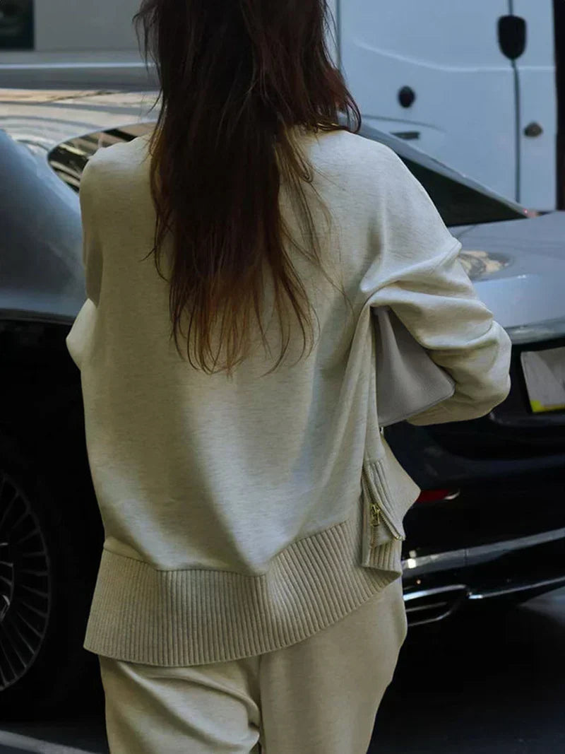 Women's Oversized Sweatshirt and Wide-Leg Pants Set