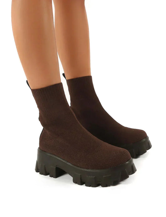 Jamie | Legere Damen-Stiefeletten zum Hineinschlüpfen mit klobigem Absatz