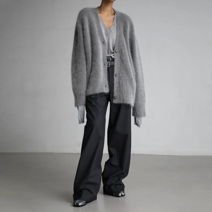 Hailey | Women’s Relaxed Fit Fluffy Knit Cardigan