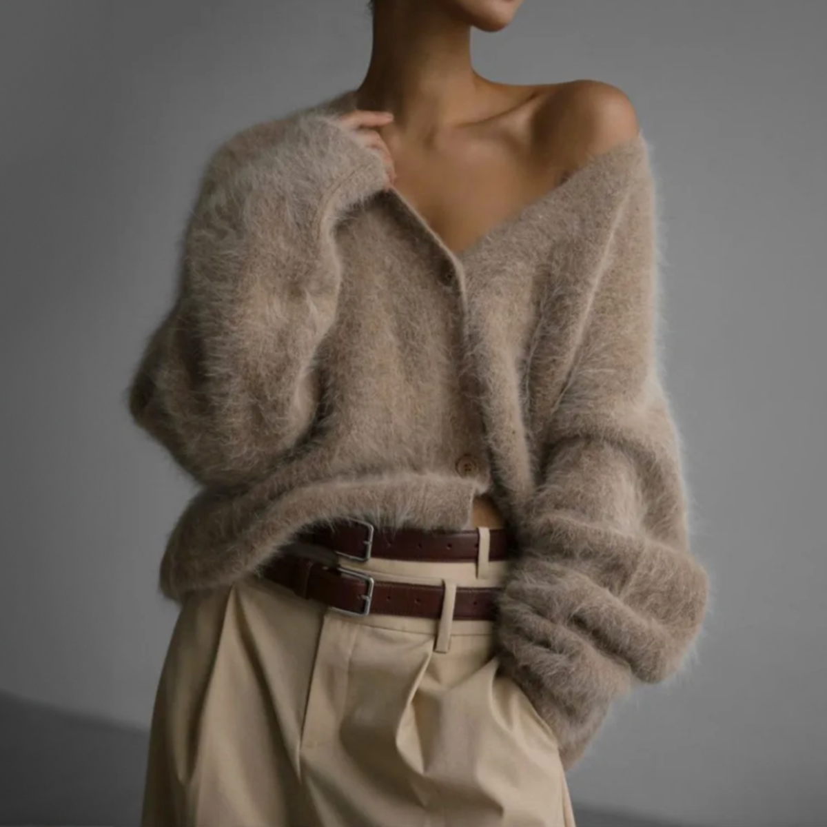 Hailey | Women’s Relaxed Fit Fluffy Knit Cardigan