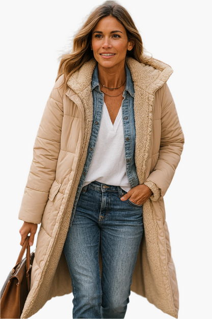 Paige | Women’s Long Hooded Quilted Winter Coat