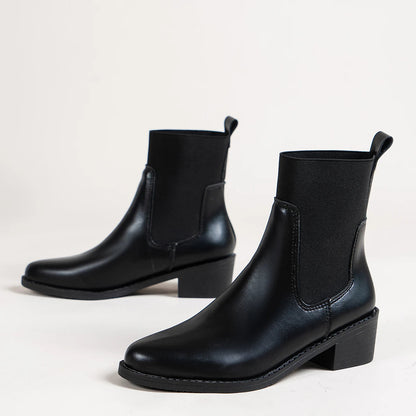 Chunky Heel Chelsea Boots for Women – Stylish & Comfortable
