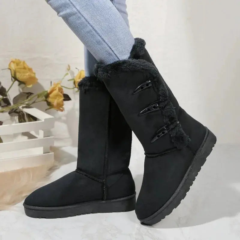 Classic Plush Snow Boots for Women – Warm & Cozy Winter Footwear