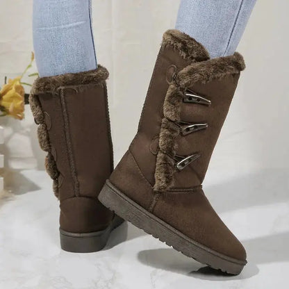Classic Plush Snow Boots for Women – Warm & Cozy Winter Footwear