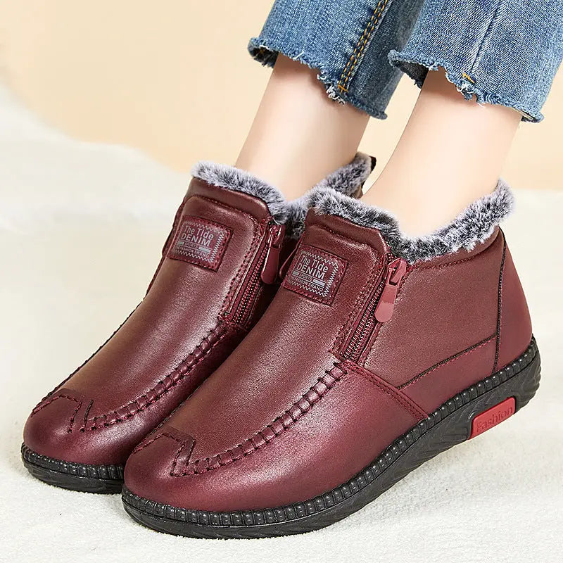 Faux Fur Ankle Boots for Women – Stylish & Warm