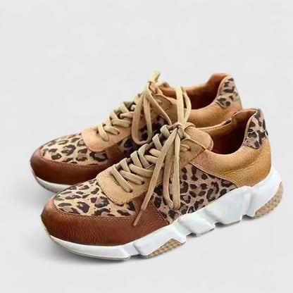 Pravira | Leopard Print Arch Support Sneakers — Walk All Day, Pain-Free