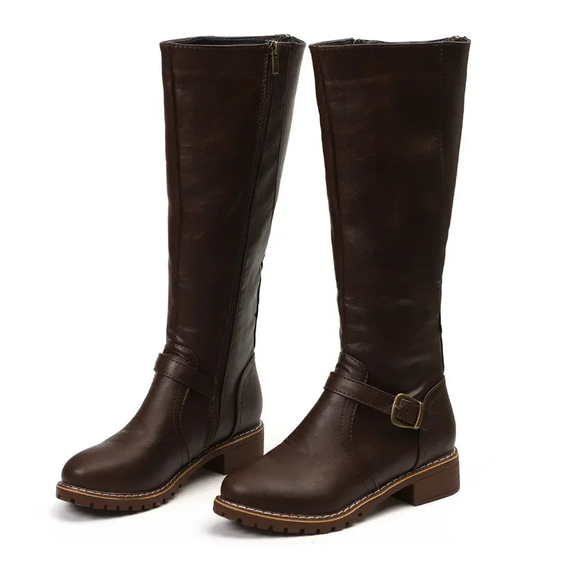High-Top Biker Boots for Women – Edgy Style & Comfort