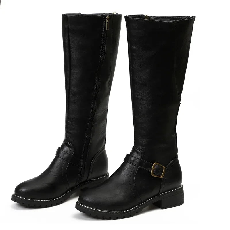 High-Top Biker Boots for Women – Edgy Style & Comfort