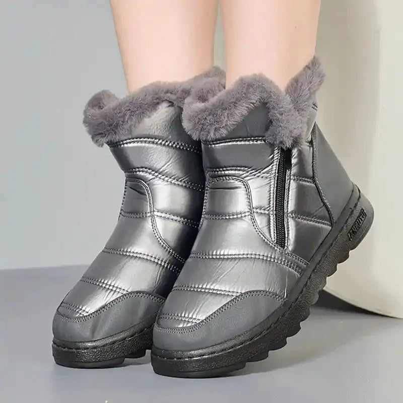 High-Top Fleece Winter Boots for Women – Warm & Stylish