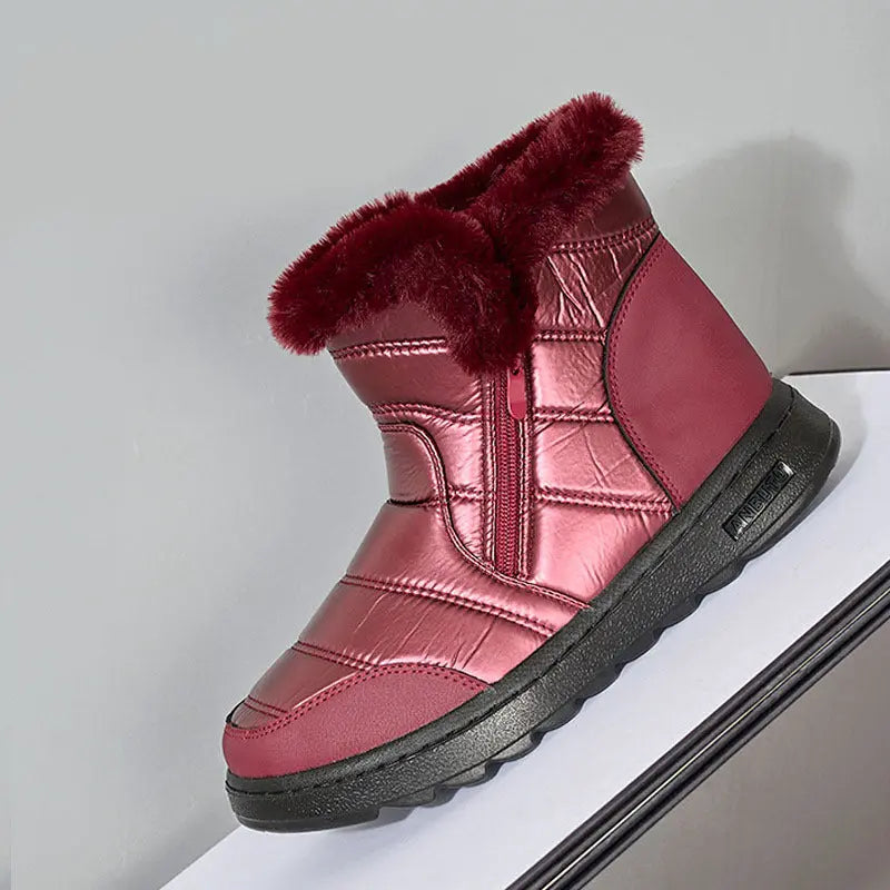 High-Top Fleece Winter Boots for Women – Warm & Stylish