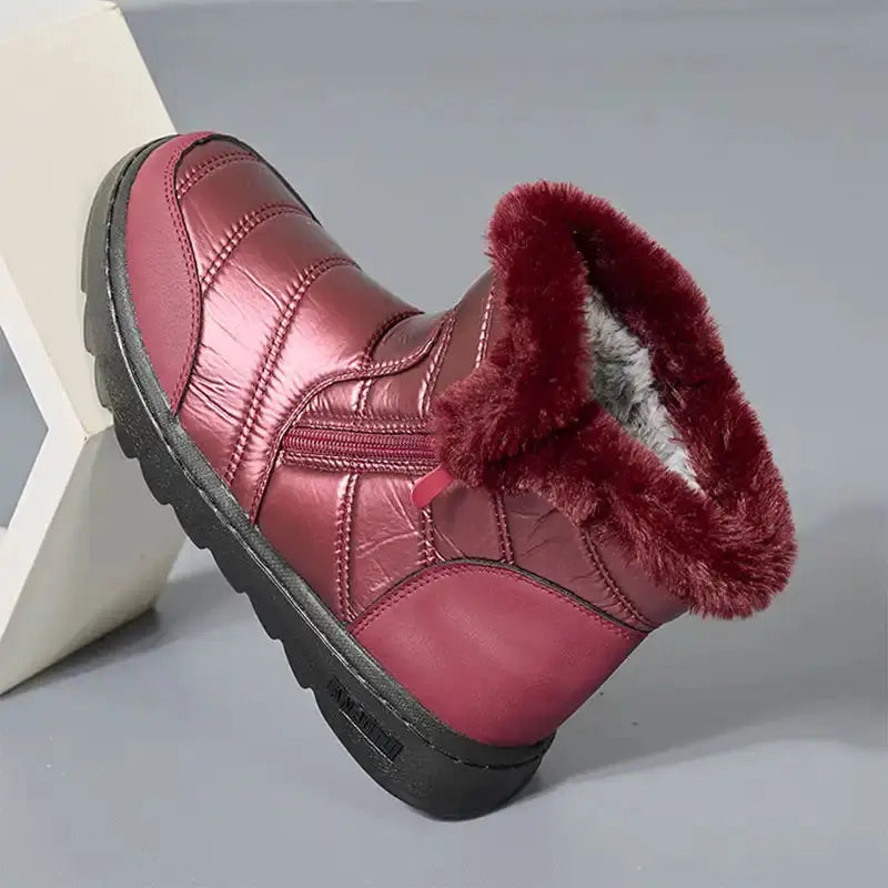High-Top Fleece Winter Boots for Women – Warm & Stylish