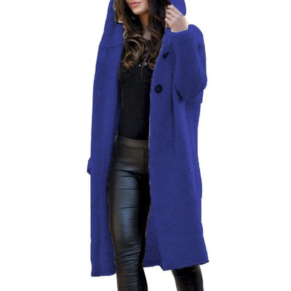 Madison | Women’s Cozy Knit Hooded Maxi Cardigan