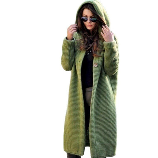 Madison | Damen Kuschelstrick-Maxi-Cardigan mit Kapuze