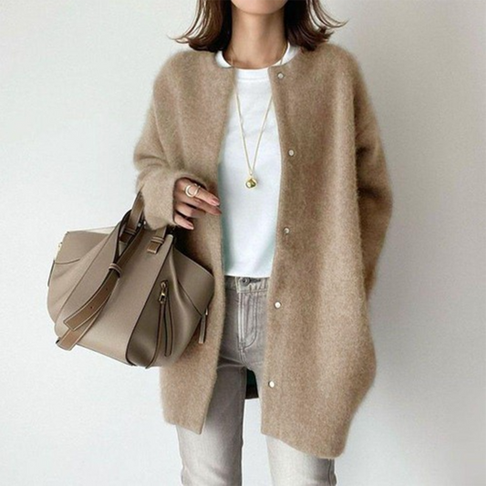 Kimberly | Eleganter, leger geschnittener, warmer Winter-Cardigan für Damen