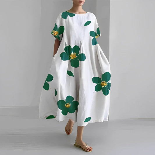 Jacklyn | Damen Midi-Blumenkleid im Relaxed Style