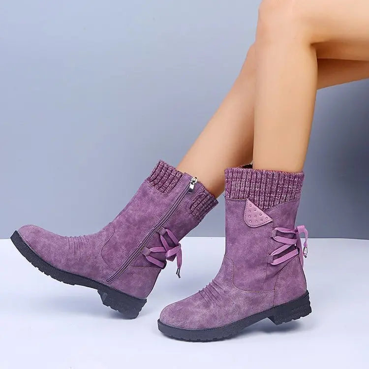 Lace-Up Winter Boots for Women – Chic & Comfortable