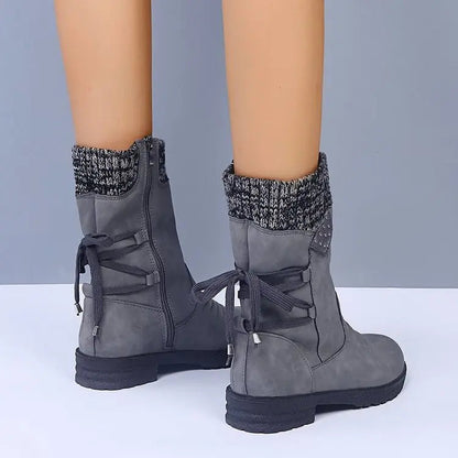 Lace-Up Winter Boots for Women – Chic & Comfortable