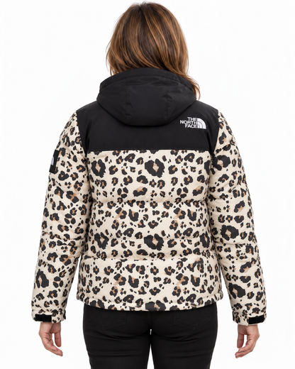 The North Face Women’s Leopard Print Hooded Puffer Jacket