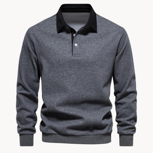 Julian | Herren Winter Langarm Polo Pullover