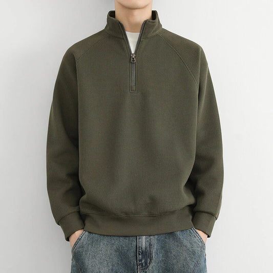 Jonathan | Warmer lässiger Herren-Pullover mit Viertelreißverschluss für den Winter