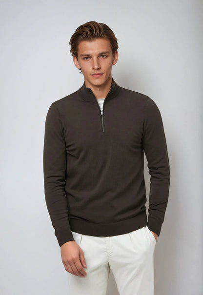 Gavin | Men’s Winter Classic Quarter Zip Knit Sweater