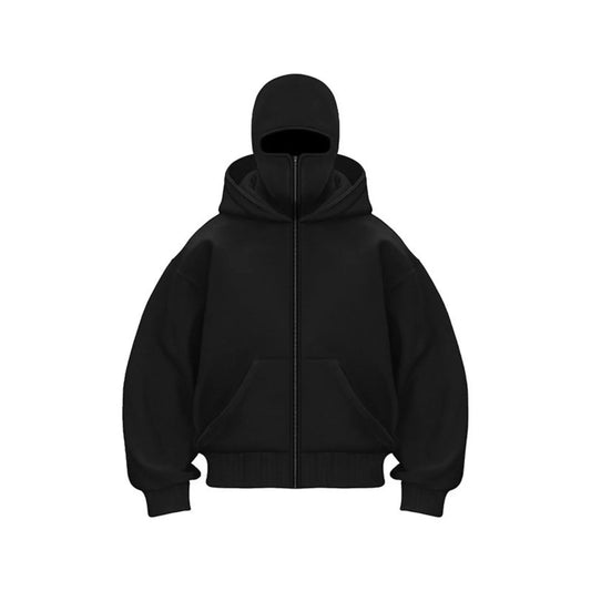 Joseph | Herren Winter Hoodie Jacke mit Reißverschluss und Gesichtsbedeckung