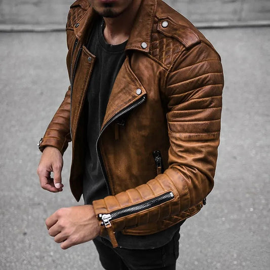 John | Trendige Moto-Jacke mit Reißverschluss für Herren