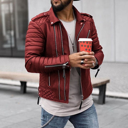 Julian | Men’s Stylish Zip-Up Moto Biker Jacket