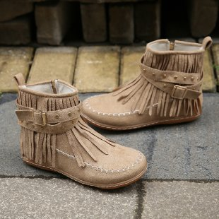 Ella | Modische Damen Stiefeletten mit Fransen-Detail
