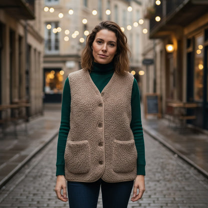 Ella | Women’s Spring Casual Warm Sherpa Vest