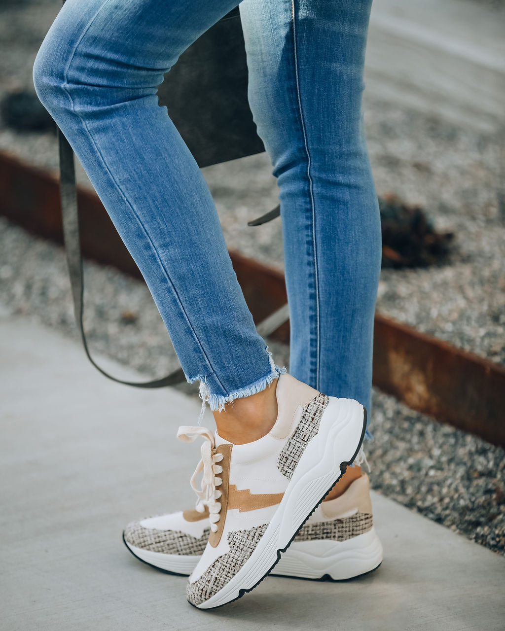 Pamela Tweed Running Sole Sneaker