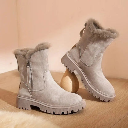 Plush Platform Snow Boots for Women – Stylish & Cozy for Winter