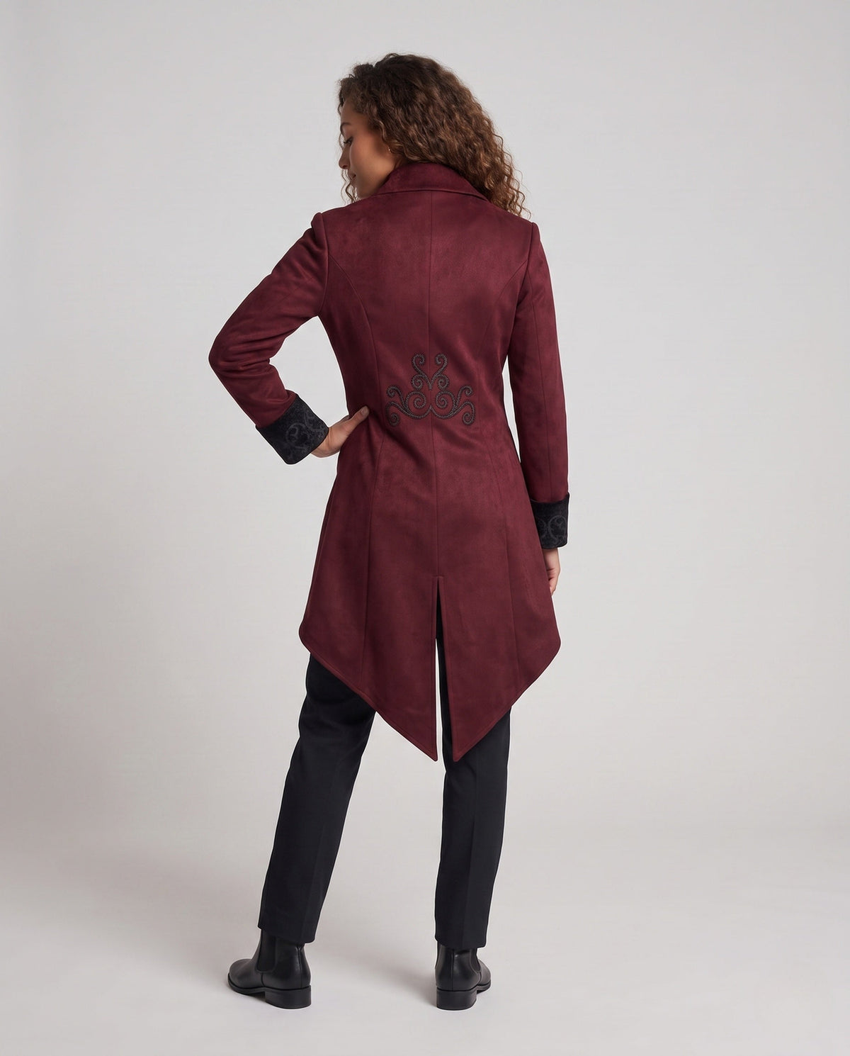 Women's Victorian Tailcoat with Embroidered Detail