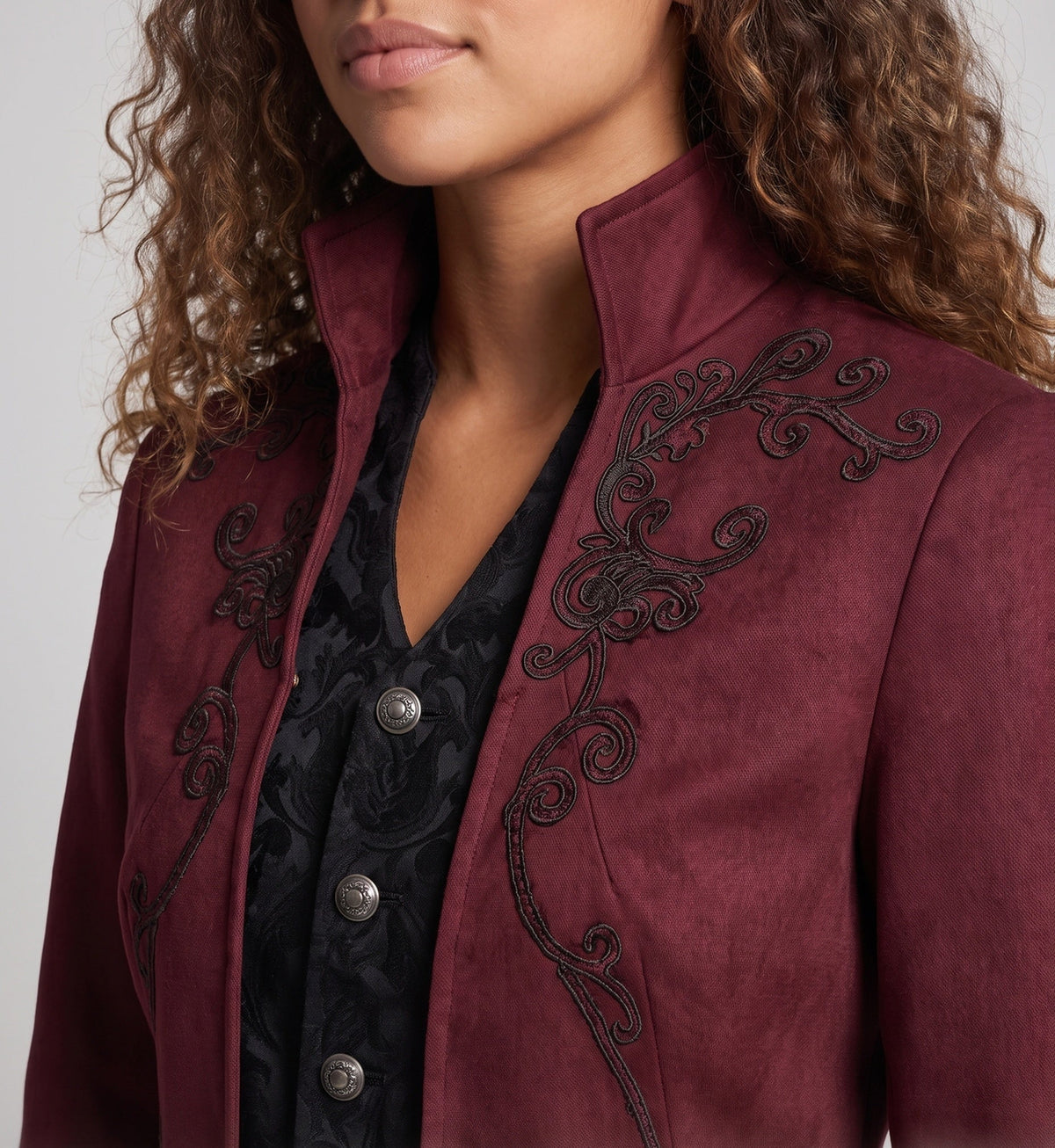 Women's Victorian Tailcoat with Embroidered Detail