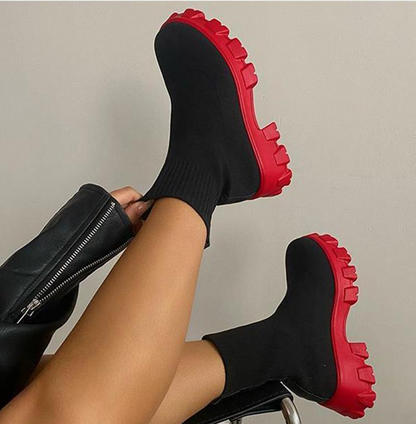 Jamie | Women’s Casual Slip On Chunky Heel Boots