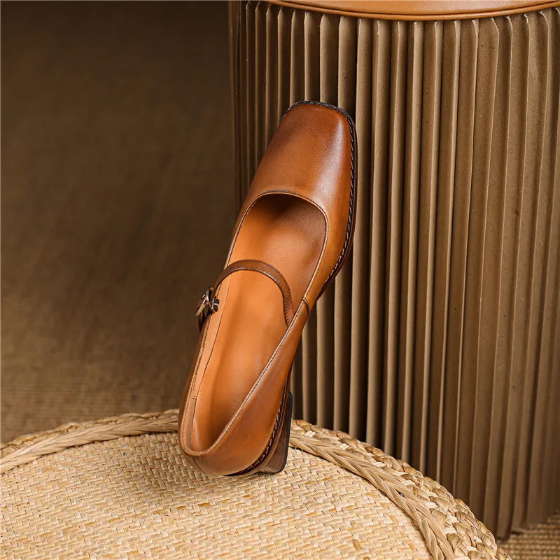 Ruby | Women’s Spring Strap Block Heel Shoes