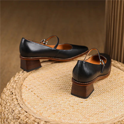 Ruby | Women’s Spring Strap Block Heel Shoes