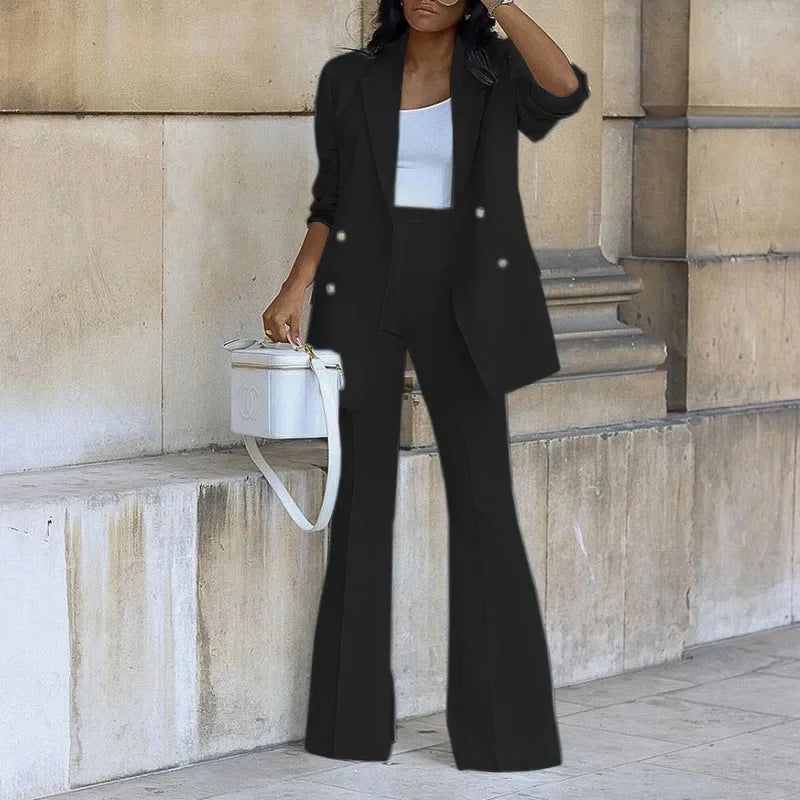 Lauren | Chic Formal Suit Set with Tailored Long Blazer for Women