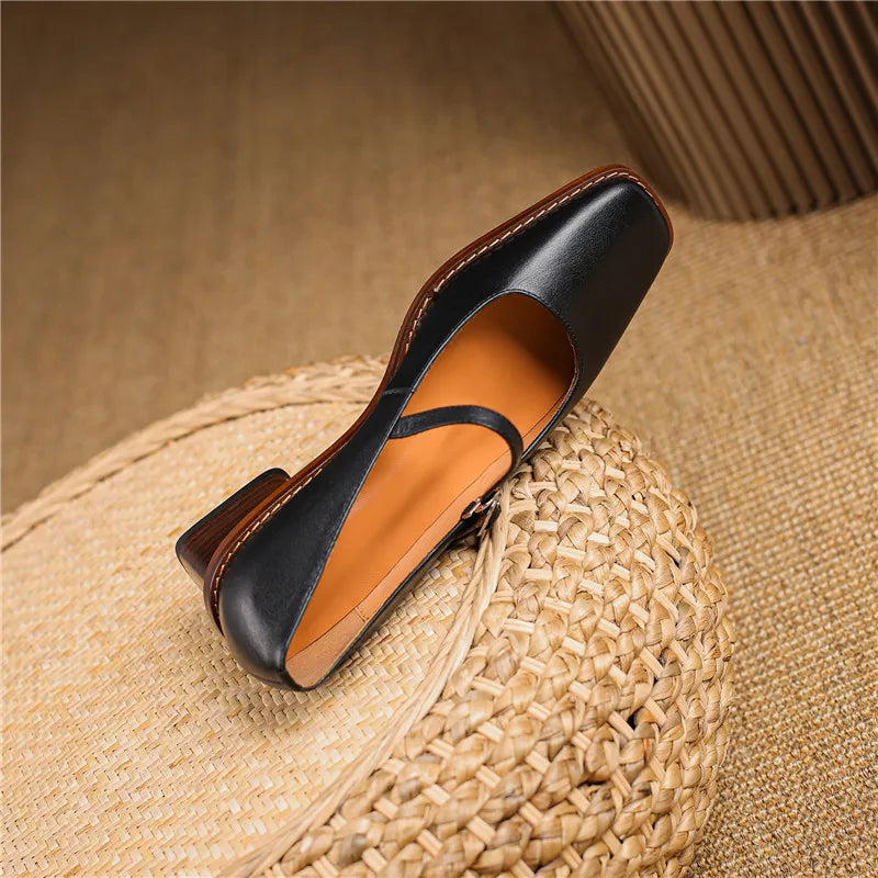 Ruby | Women’s Spring Strap Block Heel Shoes
