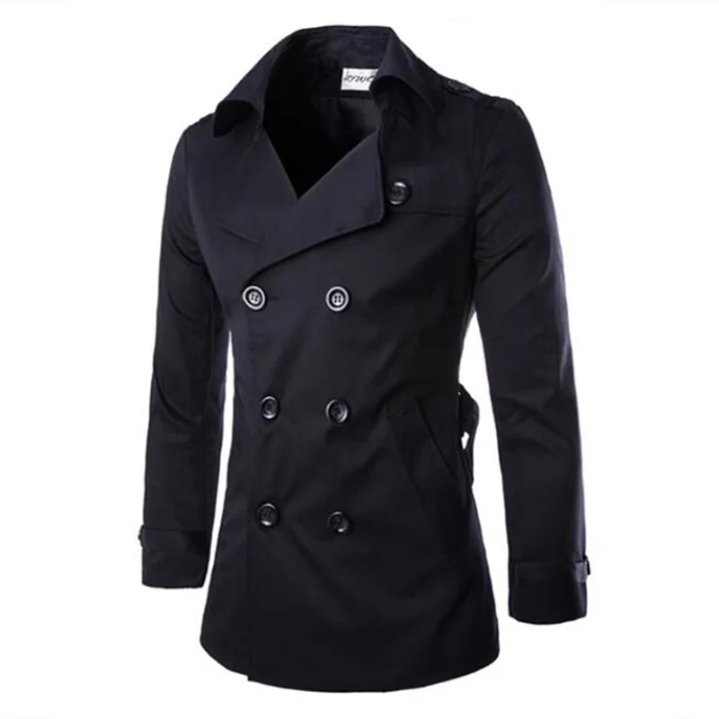 Peter | Men’s Slim Fit Mid-Length Trench Coat
