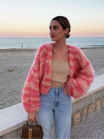 Ashley | Cozy Multicolor Knitted Cardigan for Women