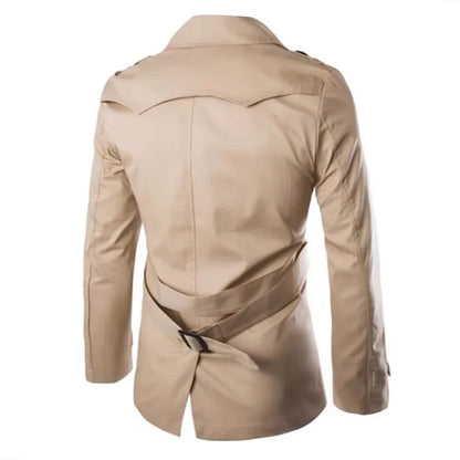 Peter | Men’s Slim Fit Mid-Length Trench Coat