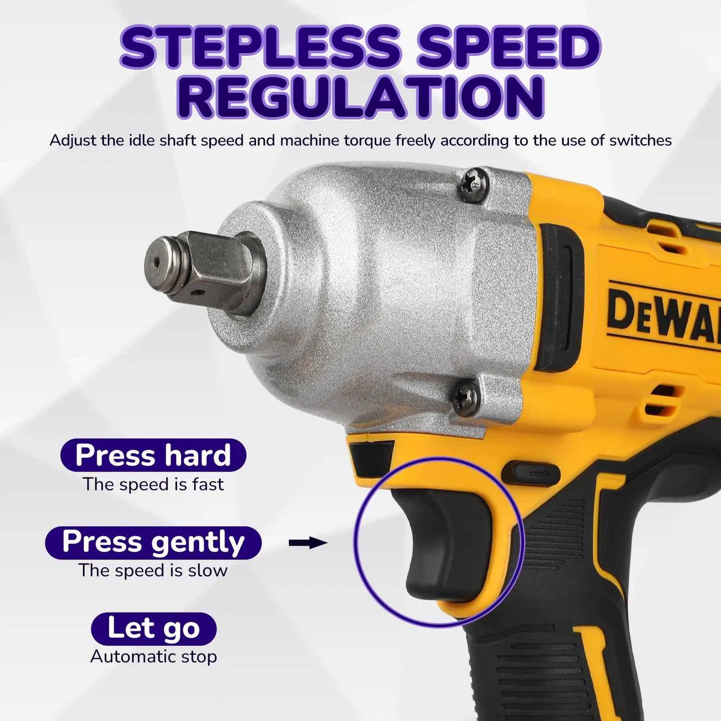 DeWalt DCF900 impact wrench angle view