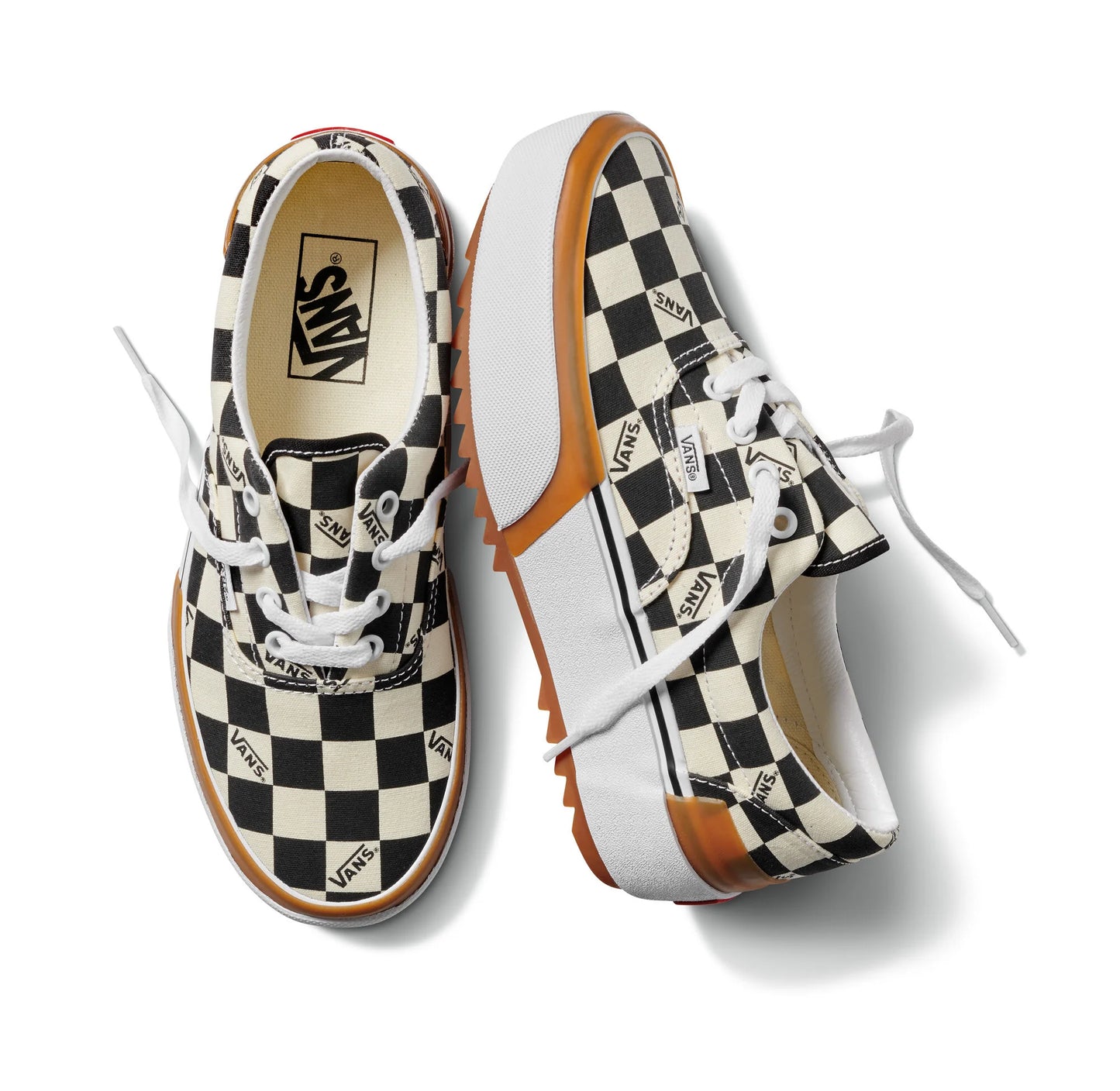 Black & White Checkerboard Platform Slip-On Sneakers -Limited stock Avialable