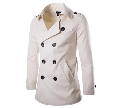 Peter | Men’s Slim Fit Mid-Length Trench Coat
