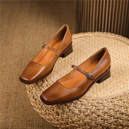 Ruby | Women’s Spring Strap Block Heel Shoes