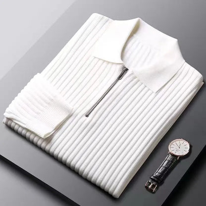 Grant | Stylish Ribbed Sweater for Men with Zip