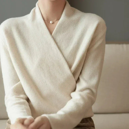 Mabel | Damen Wickel-Strickoberteil für den Frühling